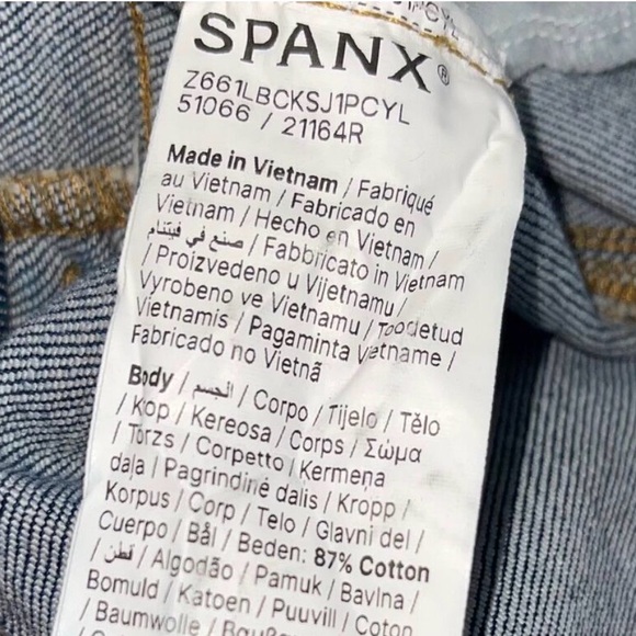 SPANX High-Rise Tummy Control Flare Jeans Blue Sculpting Women’s Size Small - Picture 7 of 8